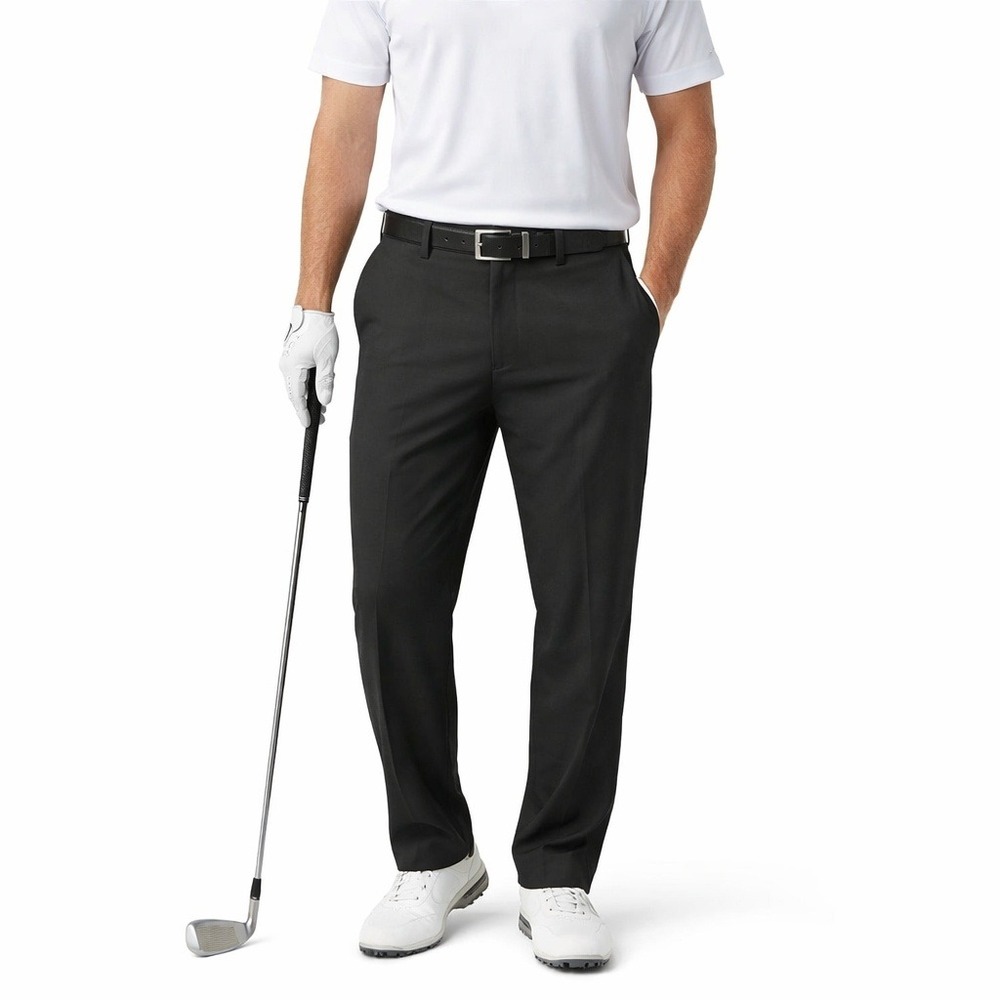 Ben Hogan Pants Mens 36x30 Performance Golf Pants Black Flat Front Wicking